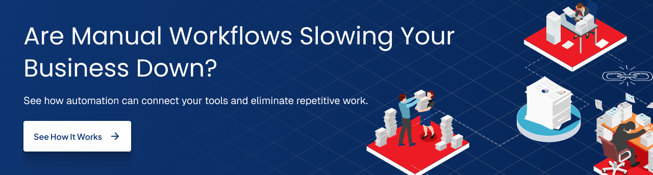Business workflow automation connecting tools and reducing manual work
